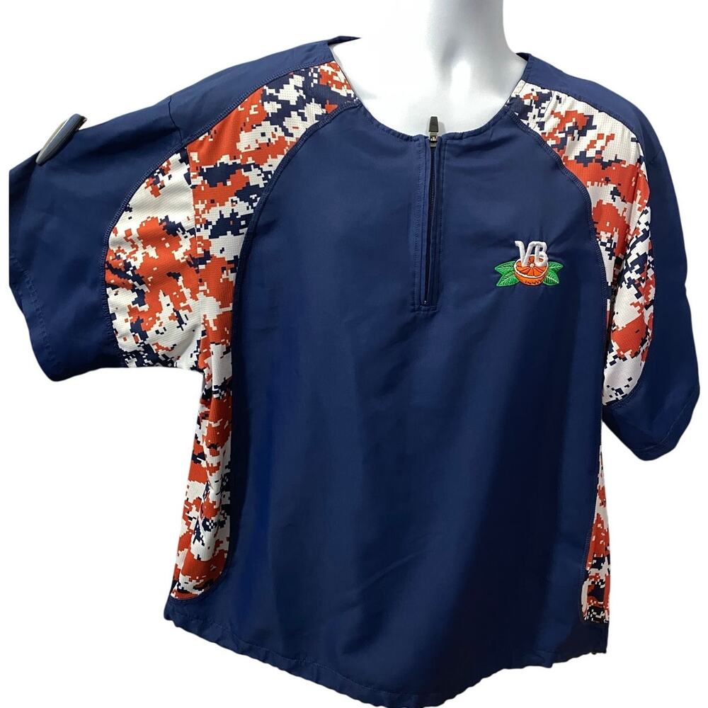 BOOMBAH DIGITAL CAMO QUARTER ZIP — White & Blue Vero Beach FL Men's XL